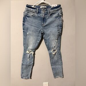 PacSun Men’s Light Blue Ripped Skinny Jeans